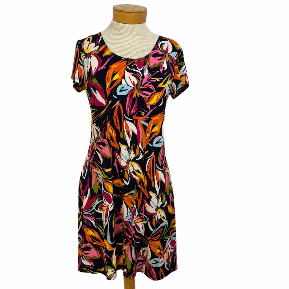 MSK Sleeveless Floral Swing Dresses PM